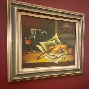 Vintage canvas painting